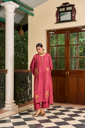 Sindu mulberry silk choga set