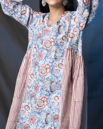 Multi pattern A-line kurta