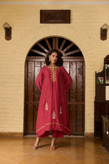Shalom Majenta Choga Set