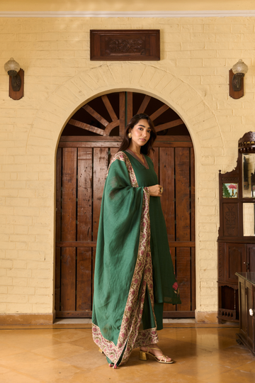 Coromandel bel green kurta set