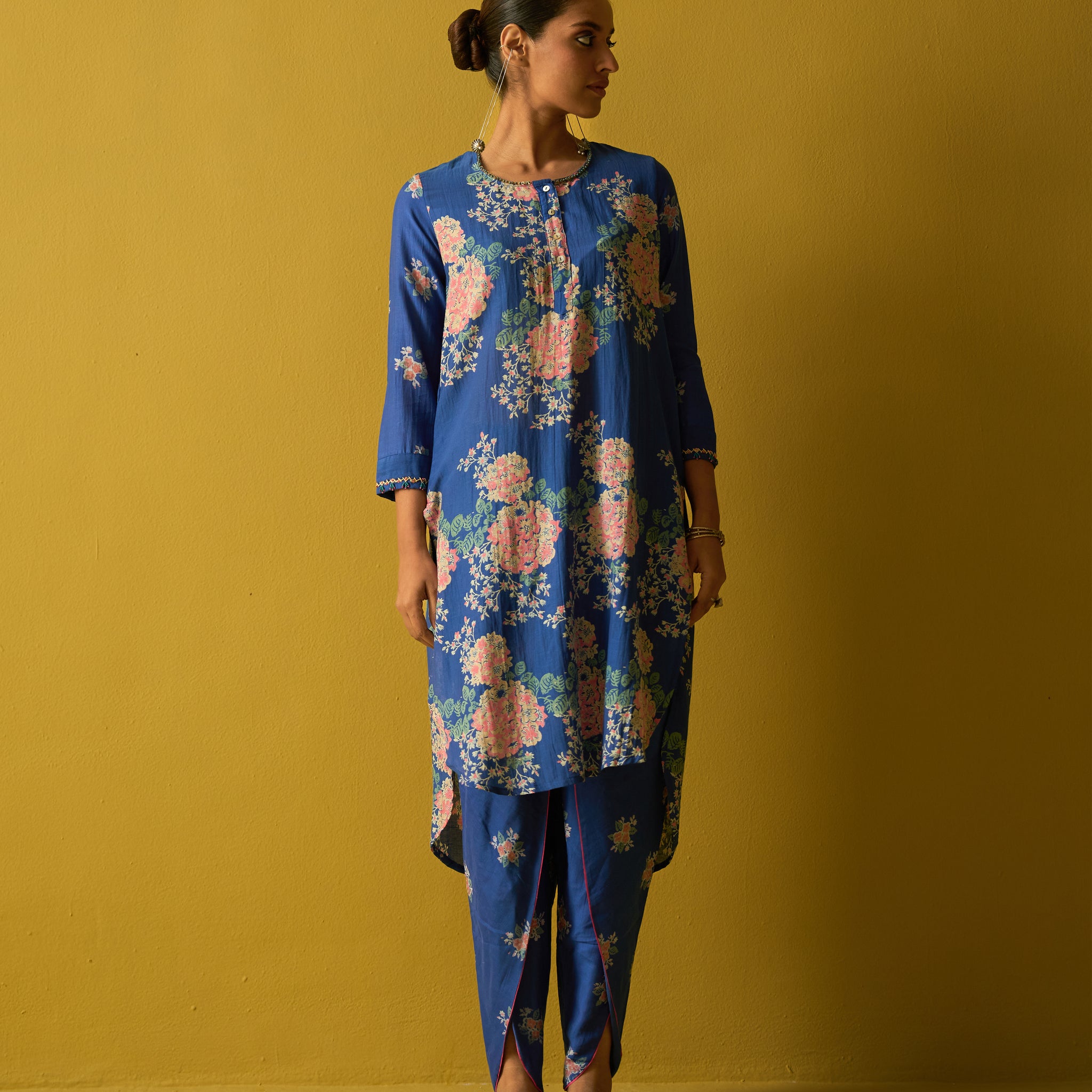 Blue hand block printed Co-ord set