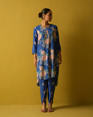 Blue hand block printed Co-ord set